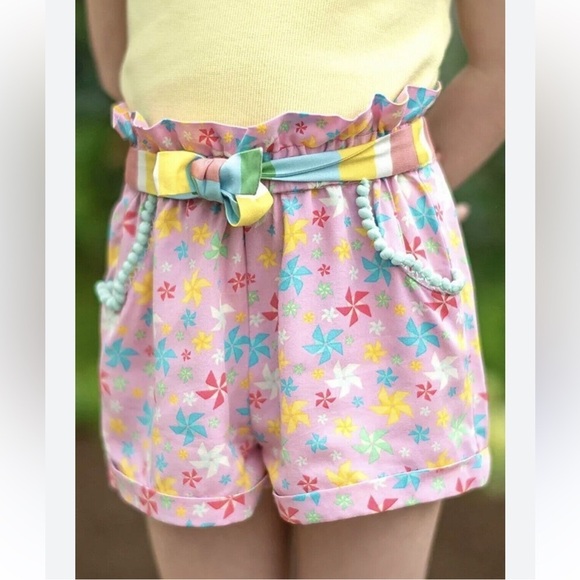 Matilda Jane lets go together Spin Spin Spin pinwheel pink Shorts 6 - Picture 1 of 9